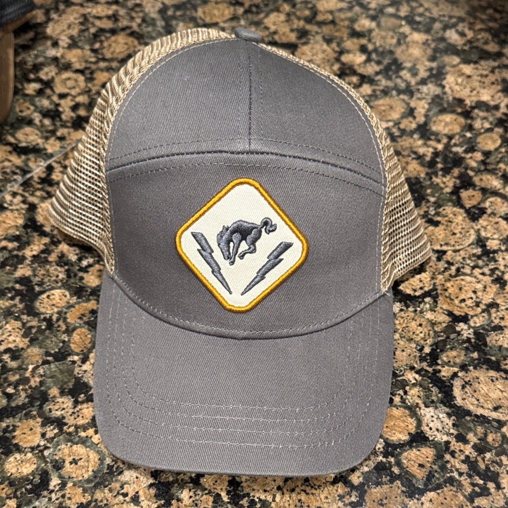 Ford Bronco Gray and Tan Trucker Hat with Patch